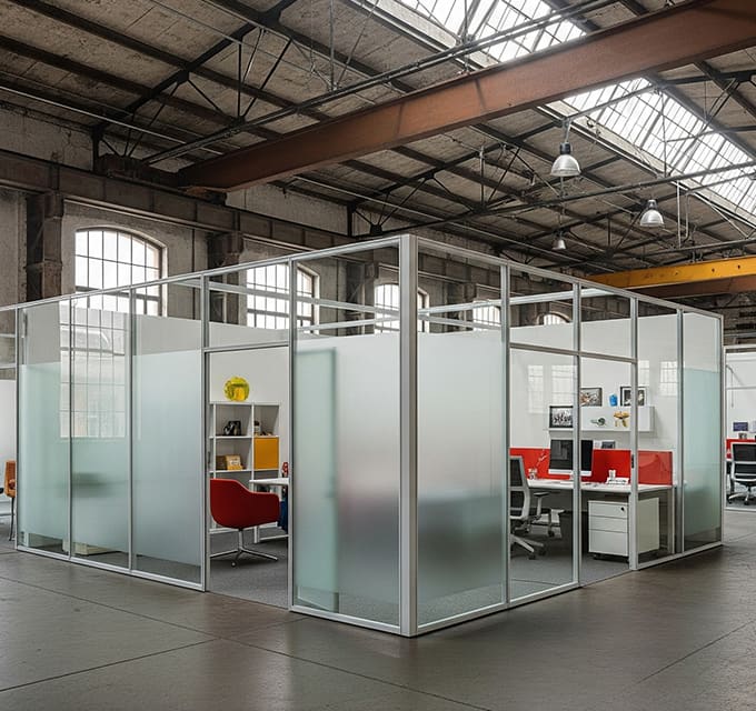 Création de bureaux dans des entrepôts ou ateliers