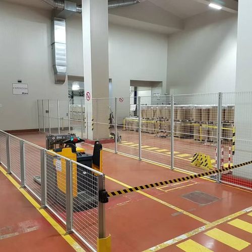 amenagement industriel cloison grillagee