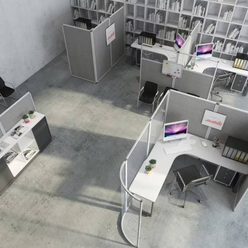 agencement bureaux cloisonnettes